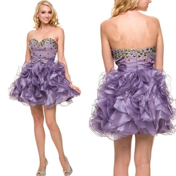 NWT Nox Anabel Strapless Sweetheart neckline Skater Party Dress S,M,L,XL,2XL - Picture 1 of 6